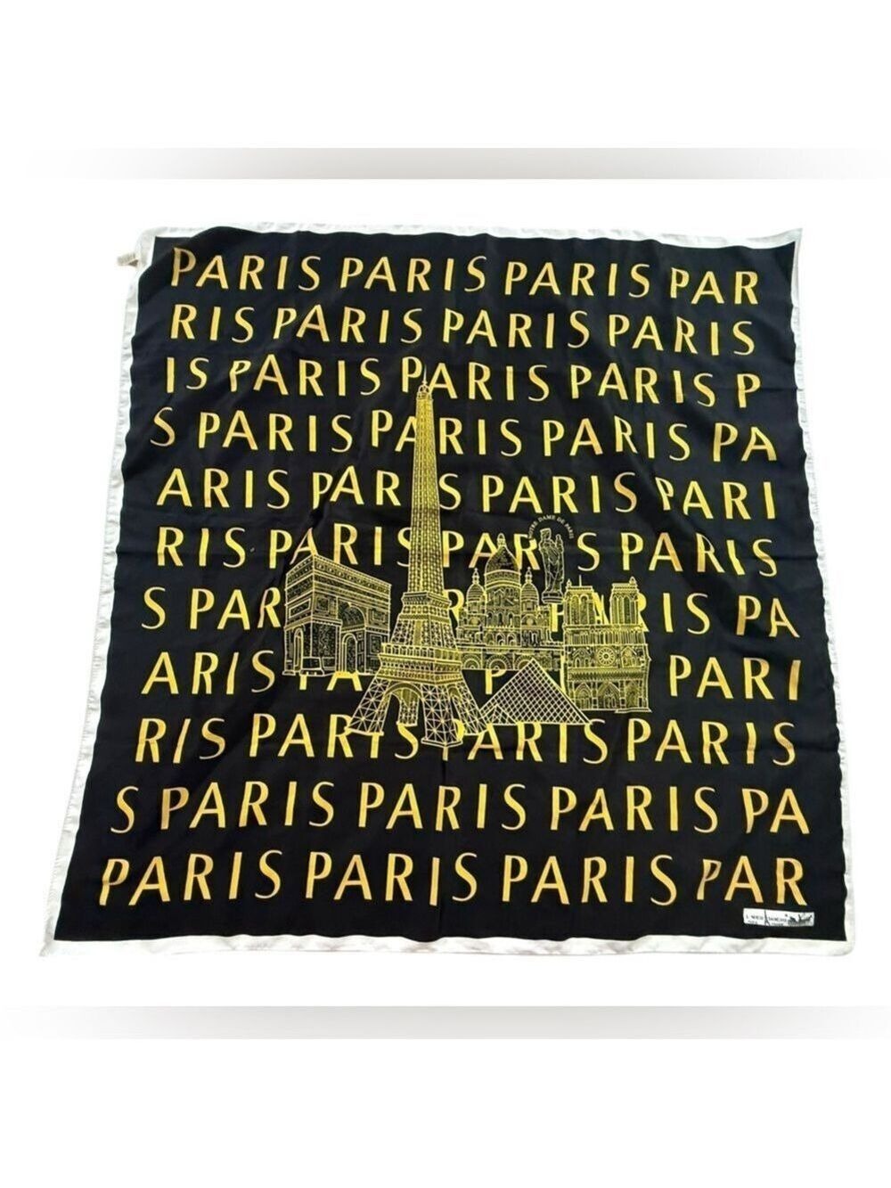 Mico Sancho Paris Graphic Scarf Black Yellow